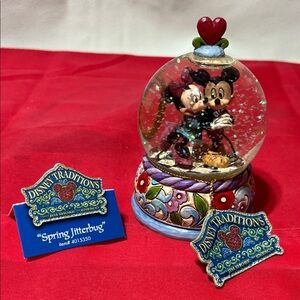Disney Traditions Mickey and Minnie Globe “Spring Jitterbug”